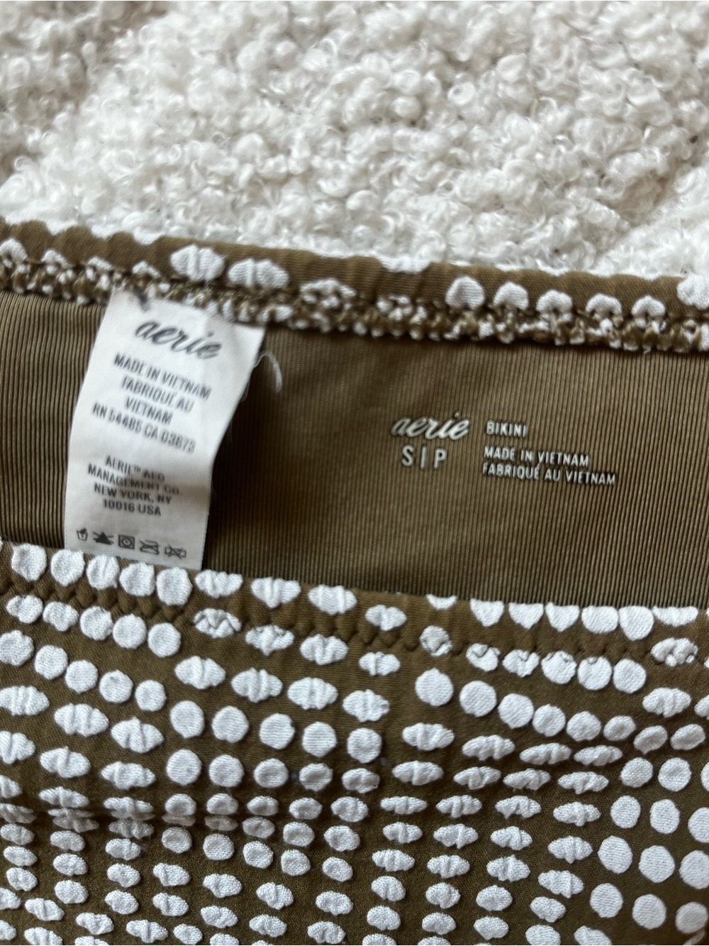 Aerie Olive Dot Tie-Front Bikini Set - Picture 3 of 7